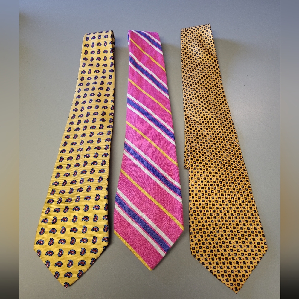 Lauren Ralph Lauren Yellow, Pink, and Gold Ties